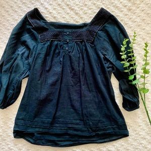 3 for $25! Black peasant top